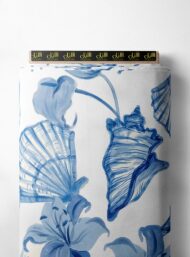 Shell ocean and sky style with blue, white colors