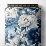 Petal flower style with blue,white colors