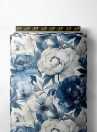Petal flower style with blue,white colors