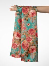 Rose flower style with pink,green colors - Image 3