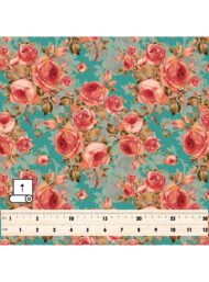 Rose flower style with pink,green colors - Image 5