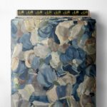 Petal flower style with blue,white colors