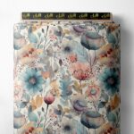 Petal flower style with pink,blue colors