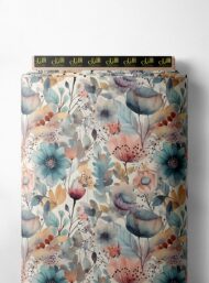 Petal flower style with pink,blue colors