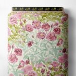 Rose flower style with pink,green colors