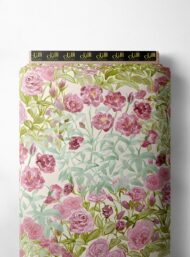 Rose flower style with pink,green colors