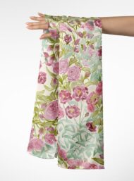Rose flower style with pink,green colors - Image 3
