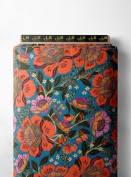 Bloom flower style with orange,pink colors