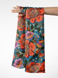 Bloom flower style with orange,pink colors - Image 3