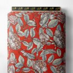 Leaf flower style with red,green colors