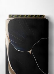 Petal flower style with black, white colors