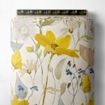 Petal flower style with yellow,white colors