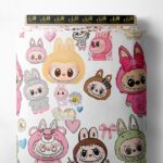 Bunny animal style with pink,white colors