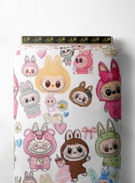 Bunny animal style with pink,white colors