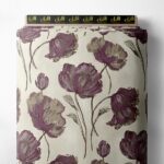 Bloom flower style with purple,green colors