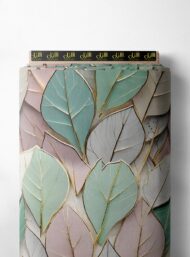 Leaf nature style with green,pink colors