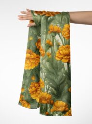 Bloom flower style with orange,green colors - Image 3