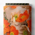 Petal flower style with orange,white colors