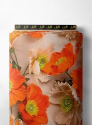 Petal flower style with orange,white colors
