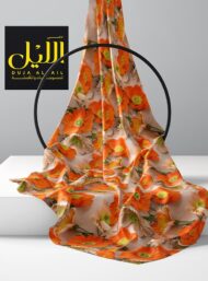 Petal flower style with orange,white colors - Image 2