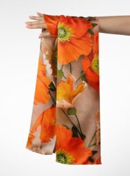 Petal flower style with orange,white colors - Image 3