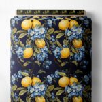 Lemon flower style with yellow,blue colors