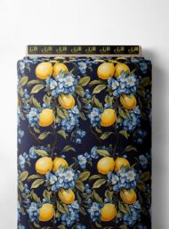 Lemon flower style with yellow,blue colors