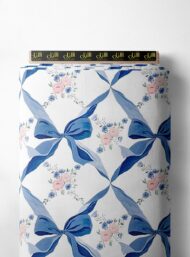 Bloom flower style with blue,pink colors