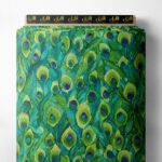 Feather nature style with green,blue colors