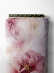 Bloom flower style with pink,white colors