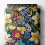 Butterfly flower style with yellow,blue colors