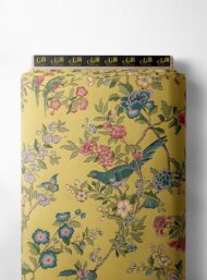Bird flower style with green,pink colors