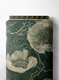 Petal flower style with green, white colors