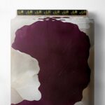 Leaf flower style with white,purple colors