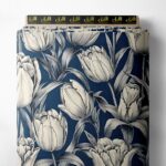 Tulip flower style with white,grey colors