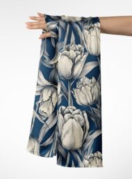 Tulip flower style with white,grey colors - Image 3
