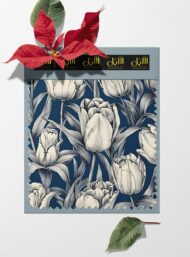 Tulip flower style with white,grey colors - Image 6