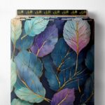 Leaf nature style with green,blue colors