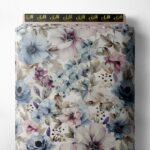 Blossom flower style with blue,pink colors