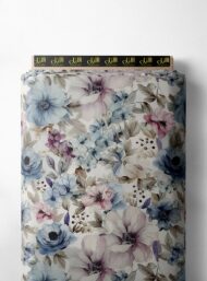 Blossom flower style with blue,pink colors