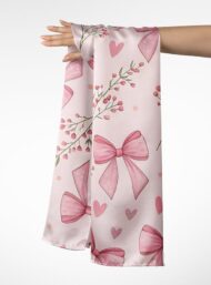 Bow flower style with pink,green colors - Image 3