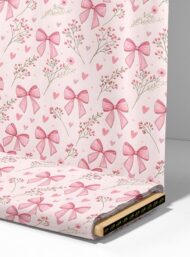 Bow flower style with pink,green colors - Image 4