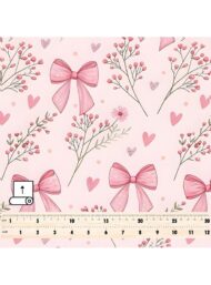 Bow flower style with pink,green colors - Image 5