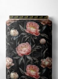 Bloom flower style with pink,green colors