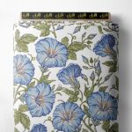 Bloom flower style with blue,green colors