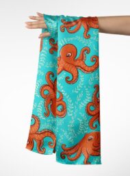Octopus animal style with orange,blue colors - Image 3