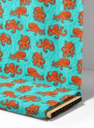 Octopus animal style with orange,blue colors - Image 4