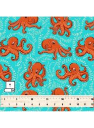Octopus animal style with orange,blue colors - Image 5