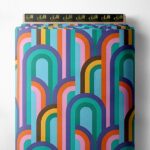 Arch geometric style with blue,pink colors