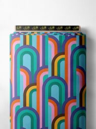 Arch geometric style with blue,pink colors